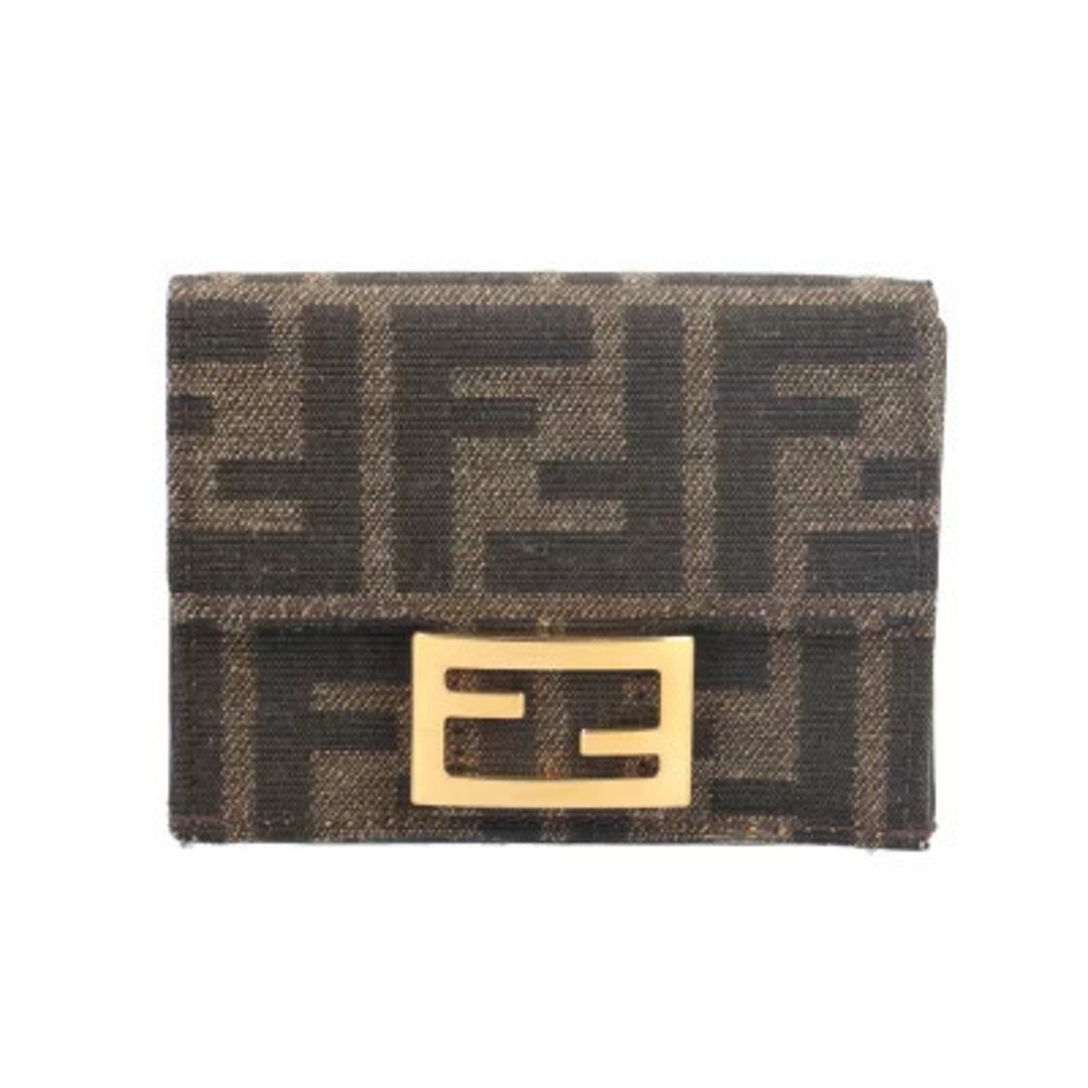 Fendi Baguette Zucca Tri fold Wallet